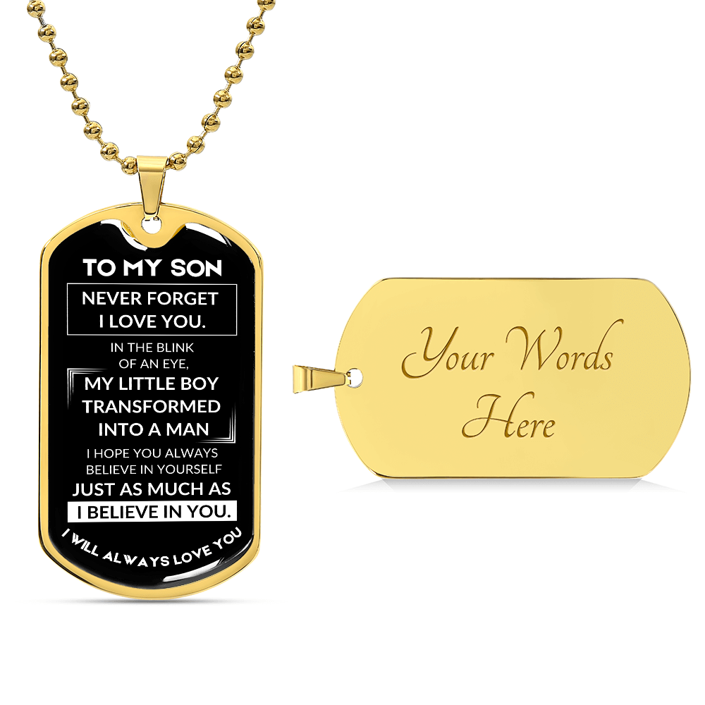 Dog Tag Necklace - To My Son
