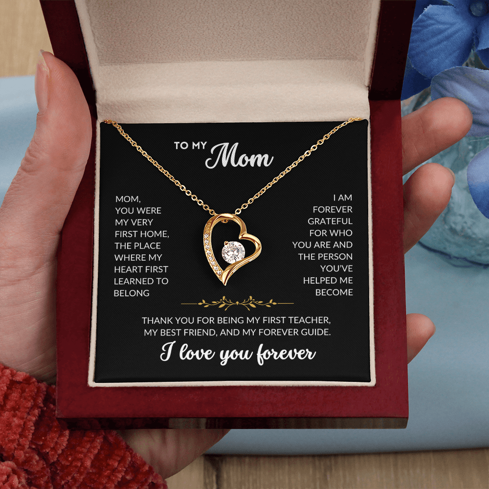 Forever Love Necklace - To My Mom (Black Background)
