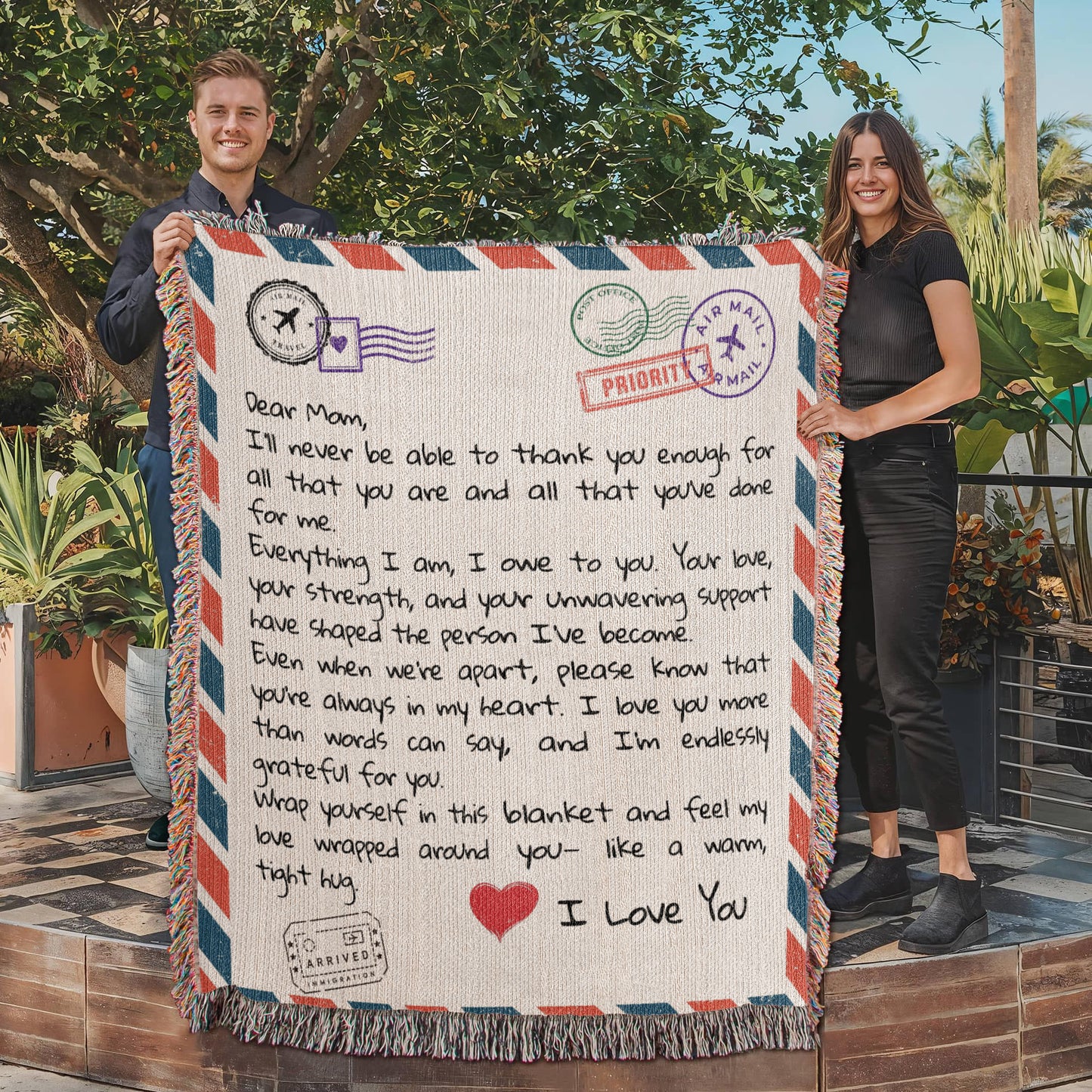 Letter To Mom - Heirloom Woven Blanket (Portrait)