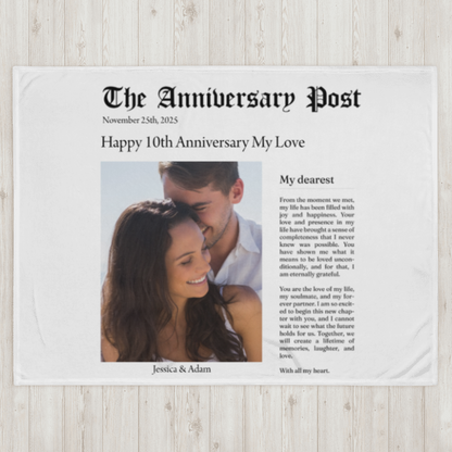 Our Love Story- Customizable Mink Touch Fleece Blanket