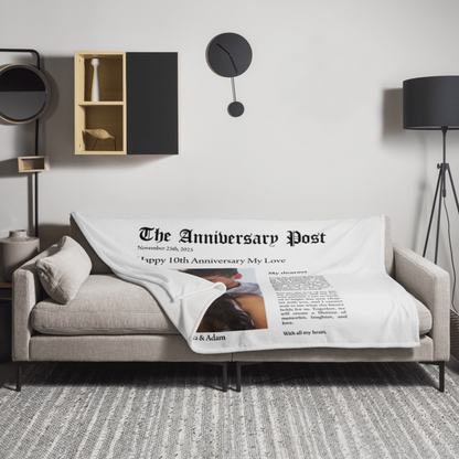 Our Love Story- Customizable Mink Touch Fleece Blanket