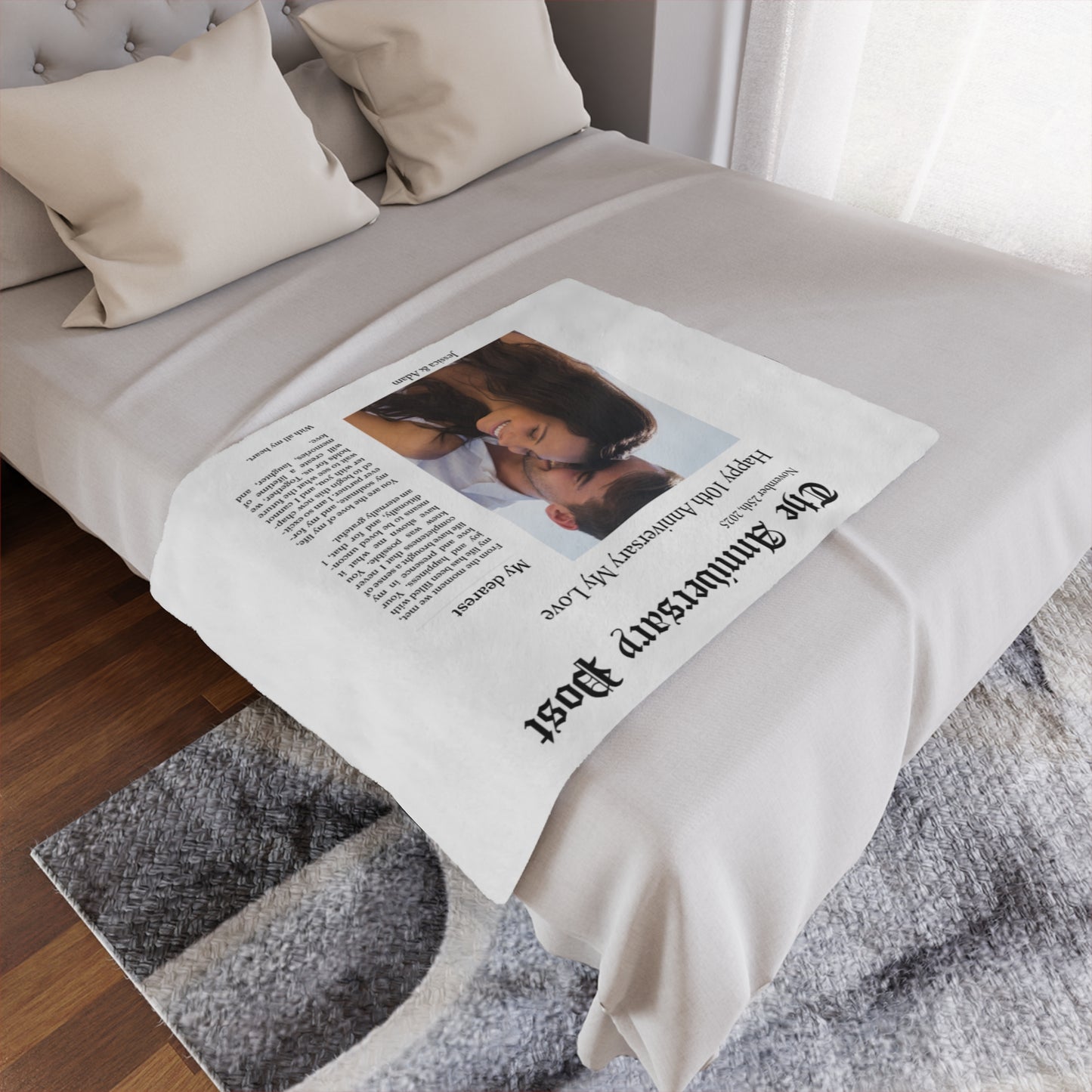 Our Love Story- Customizable Mink Touch Fleece Blanket