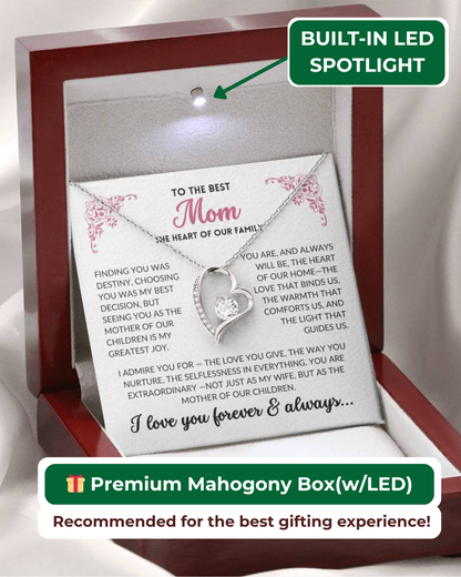 To The Best Mom - Heart of Our Family Necklace