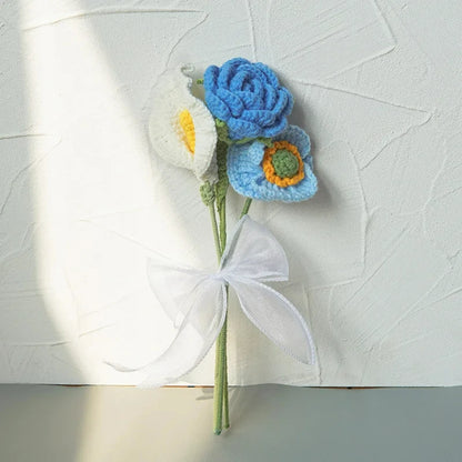 Hand-Knitted Crochet Flower