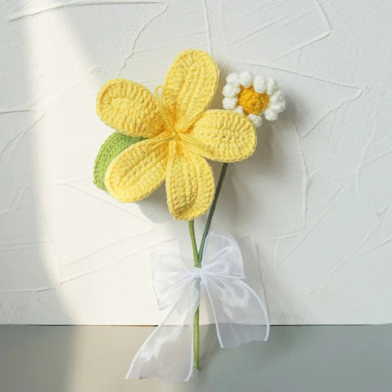 Hand-Knitted Crochet Flower