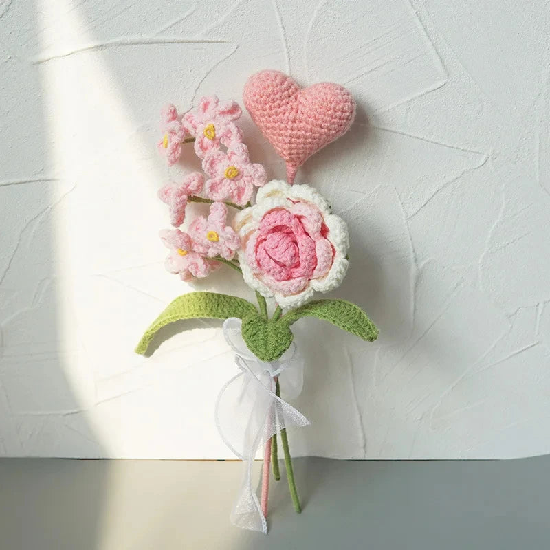 Hand-Knitted Crochet Flower