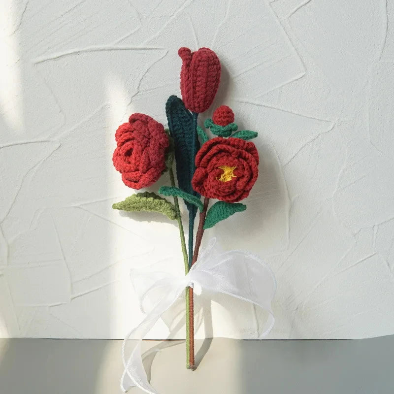 Hand-Knitted Crochet Flower