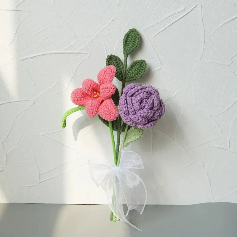 Hand-Knitted Crochet Flower