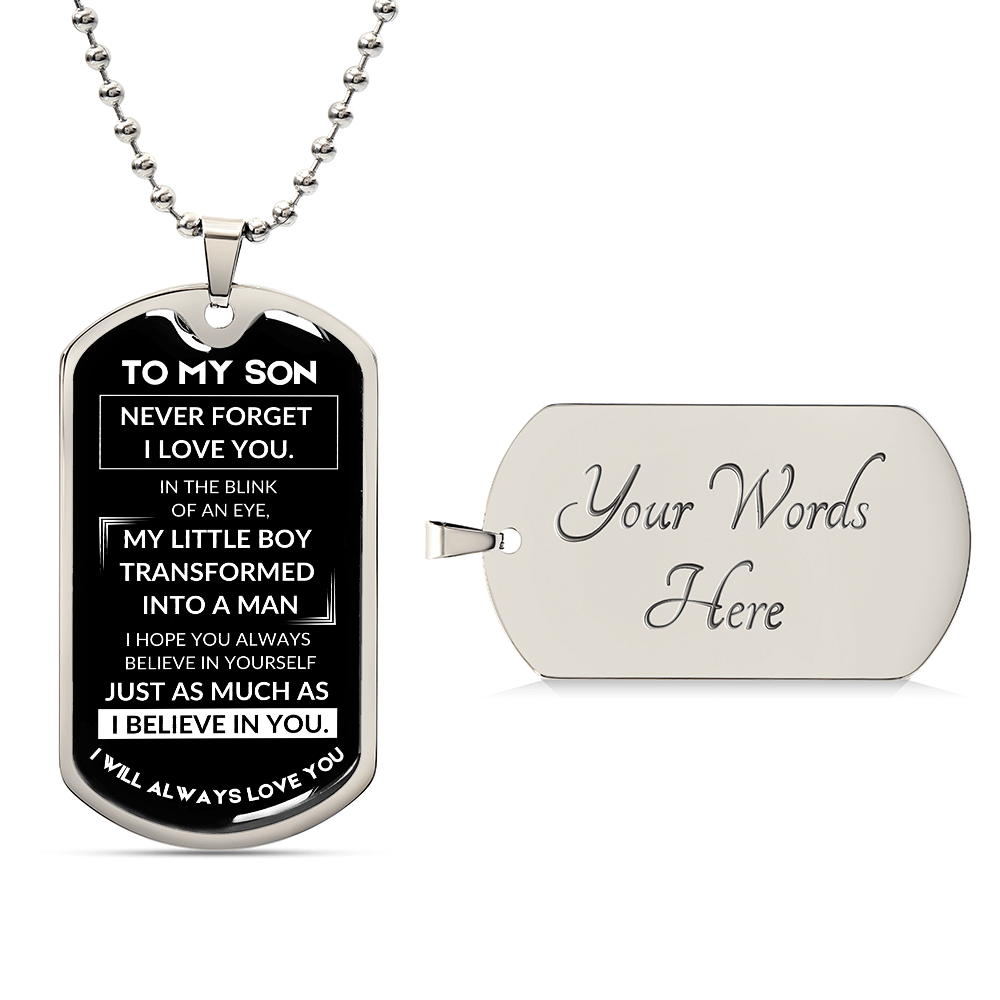 Dog Tag Necklace - To My Son