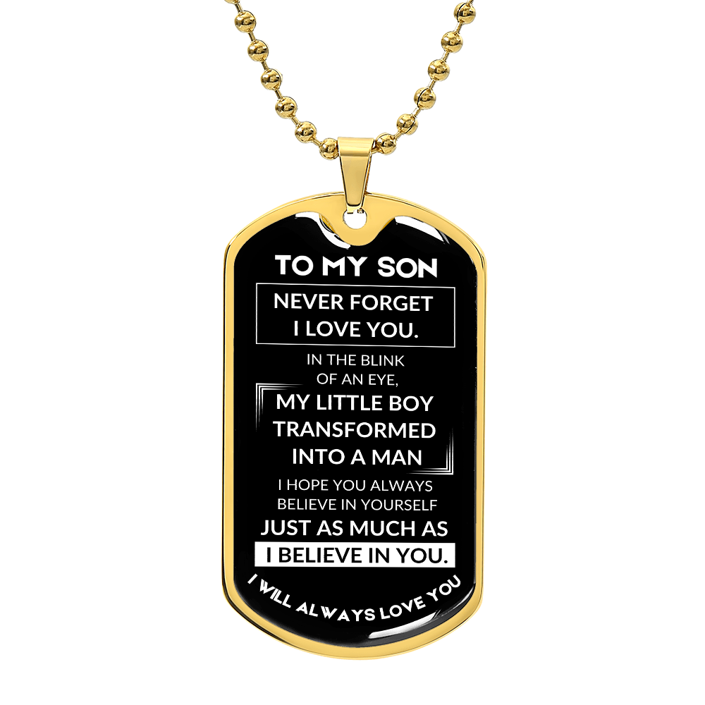 Dog Tag Necklace - To My Son