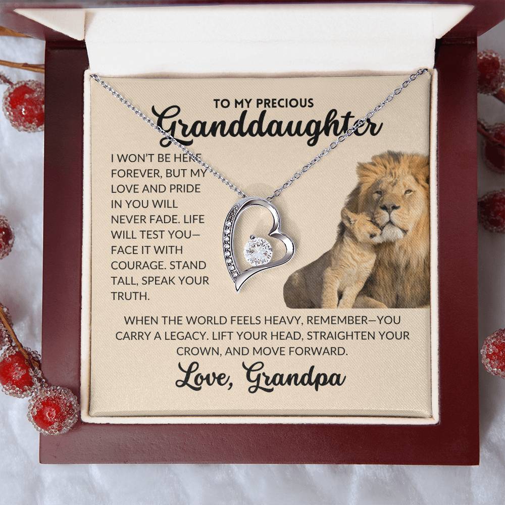 Forever Love Necklace - To My Granddaughter, From Grandpa