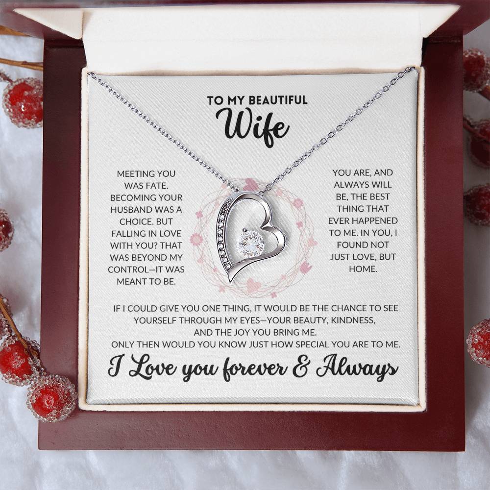 Eternal Love Necklace - To My Wife (White Background)