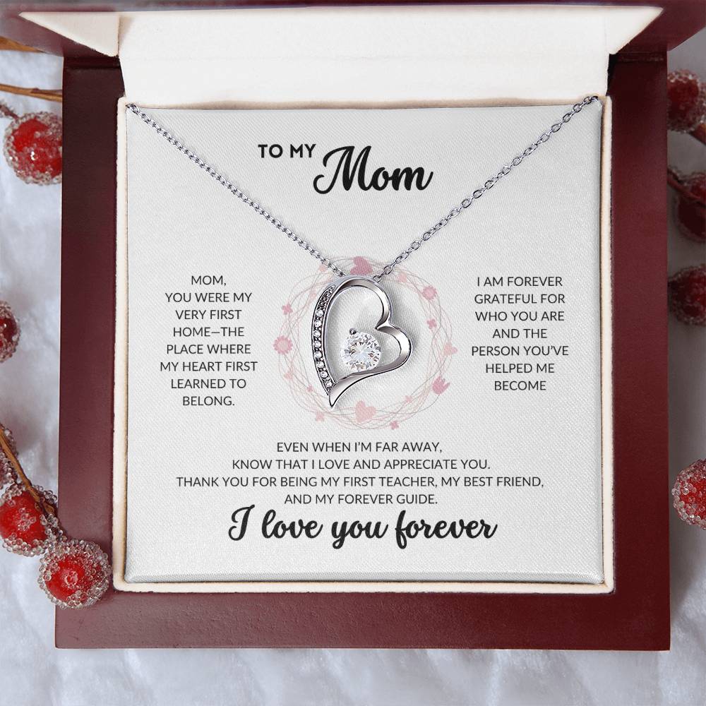 Eternal Love Necklace - To my Mom (White Background)