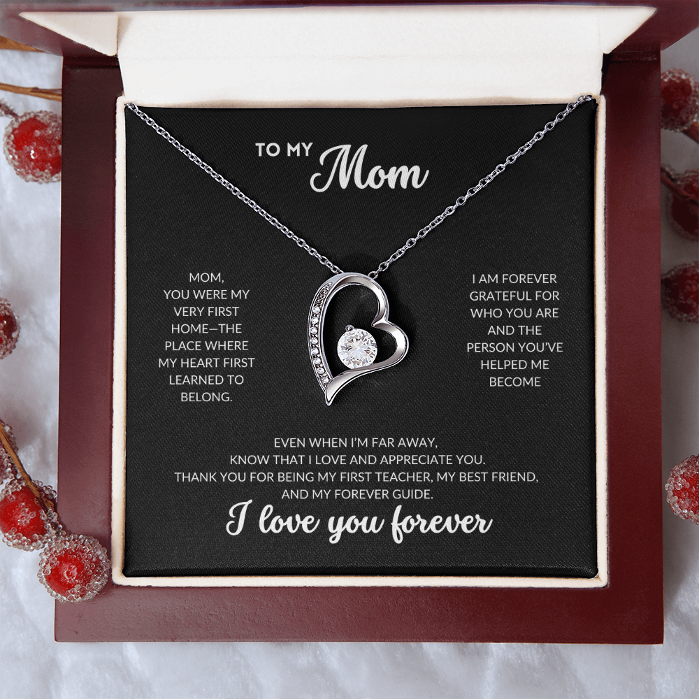 Eternal Love Necklace - To My Mom (Black Background)