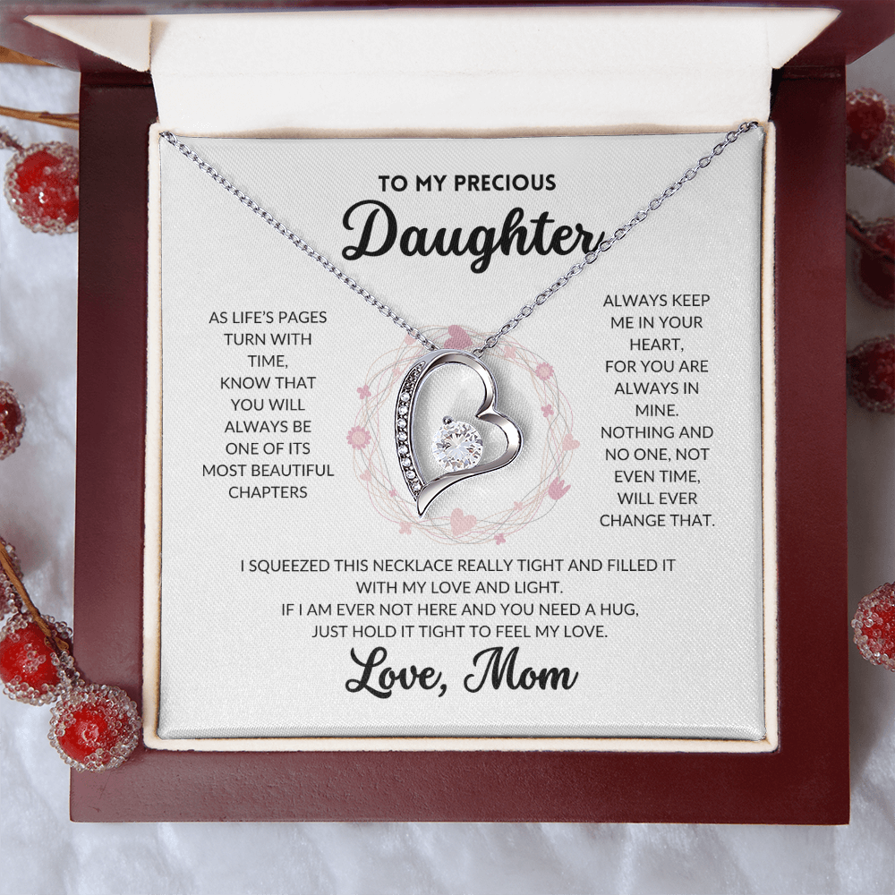 Eternal Love Necklace - To My Daughter, From Mom (White Background)