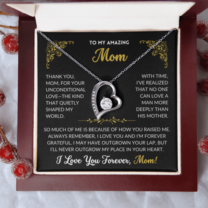I Love You Forever - To My Mom, From Son (Black Background)