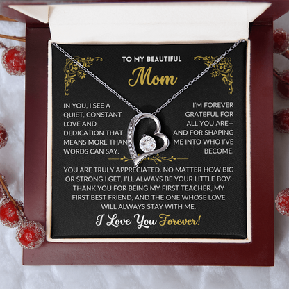 To My First Best Friend - To My Mom, From Son (Black Background)