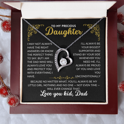 To My Precious Daughter - You'll Always Be My Little Girl (Black Background)