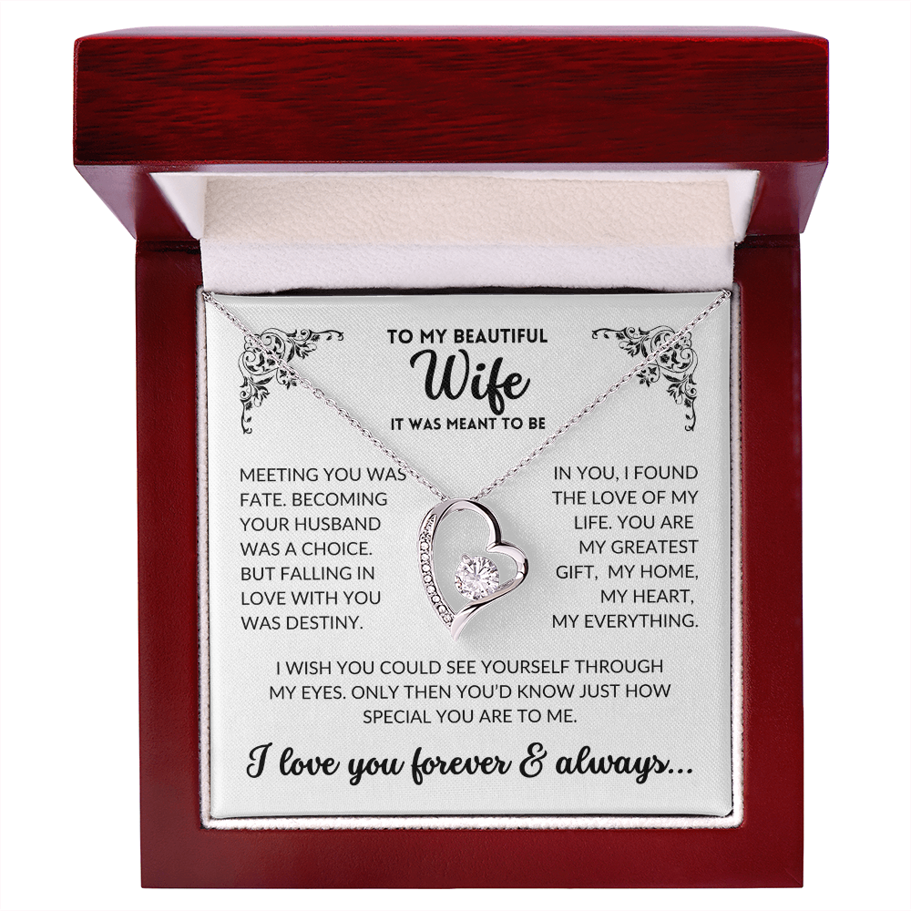 To My Wife - It Was Meant To Be (Forever Love Necklace)
