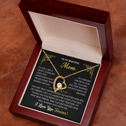 To My First Best Friend - To My Mom, From Son (Black Background)