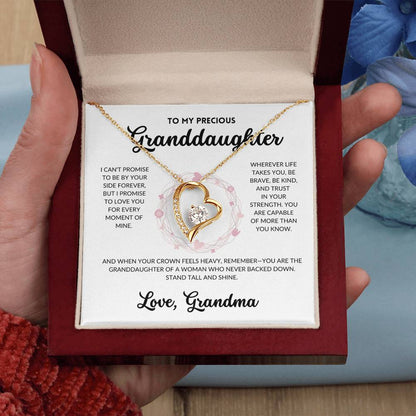 Eternal Love Necklace - To My Granddaughter, From Grandma (White Background)