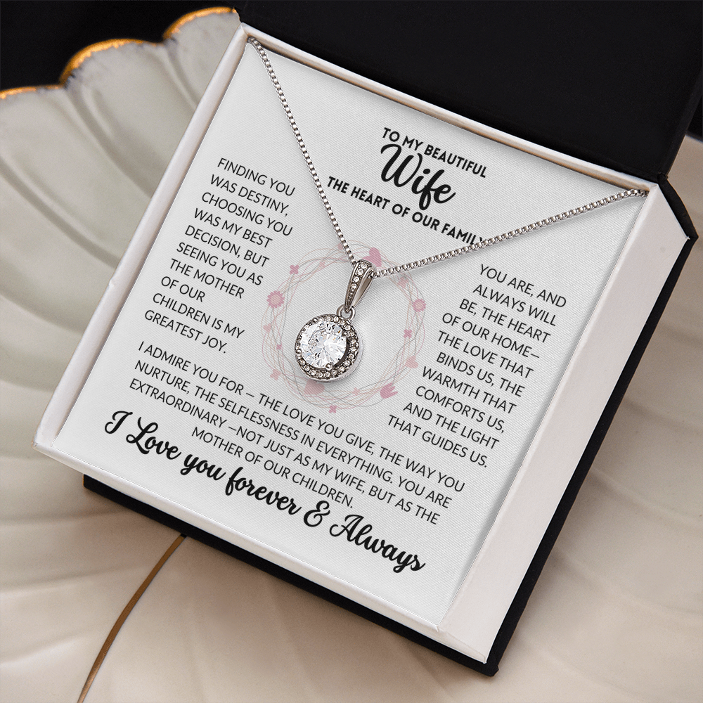 Eternal Hope Necklace - To My Wife, The Best Mom (White Background)