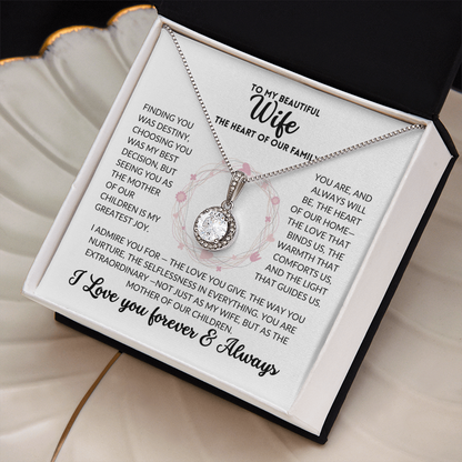 Eternal Hope Necklace - To My Wife, The Best Mom (White Background)