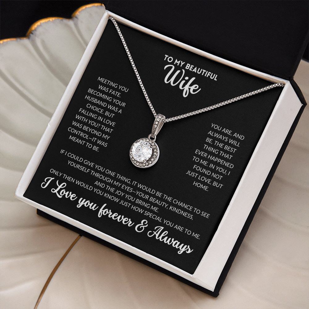 Eternal Hope Necklace - To My Wife (Black Background)