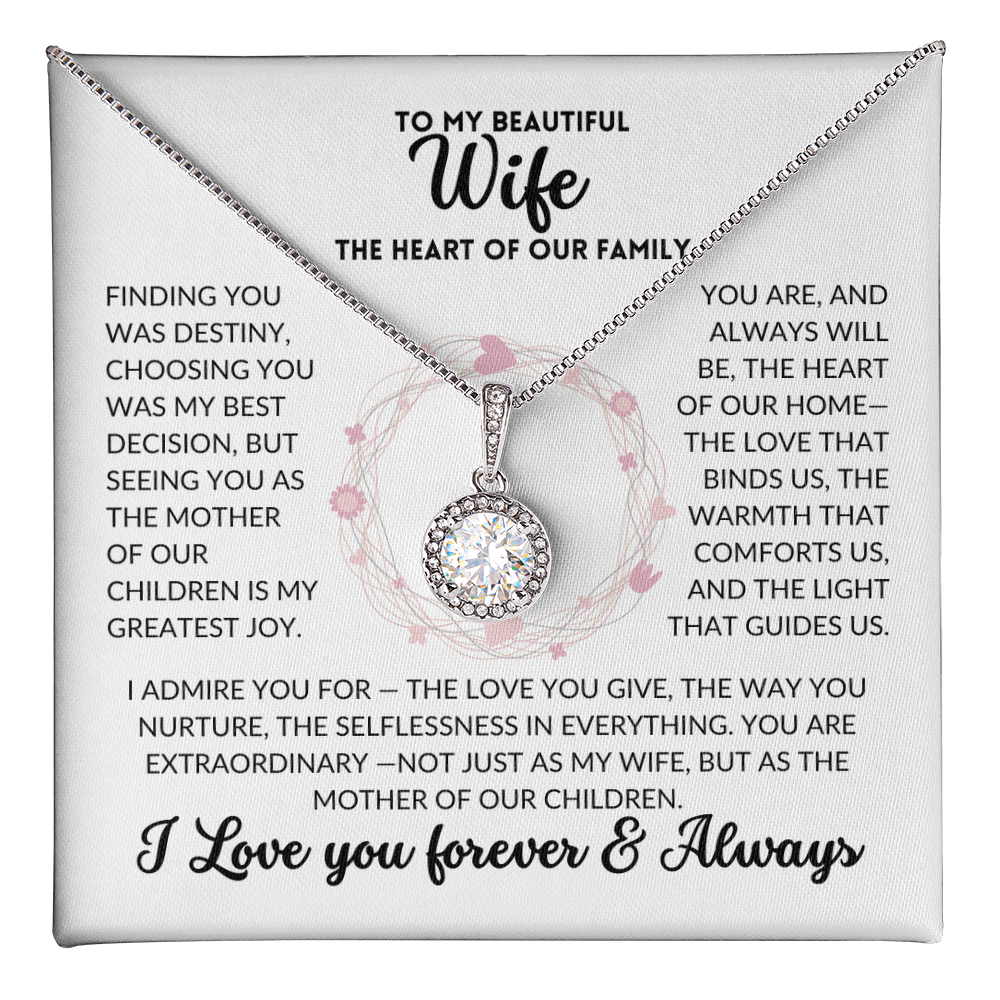Eternal Hope Necklace - To My Wife, The Best Mom (White Background)