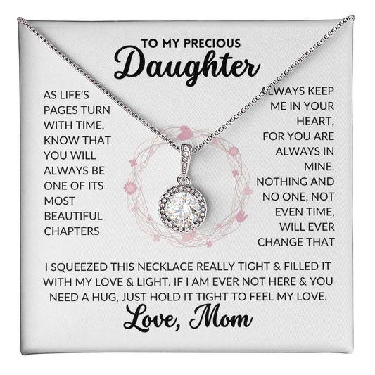 Eternal Hope Necklace - To My Daughter, From Mom (White Background)