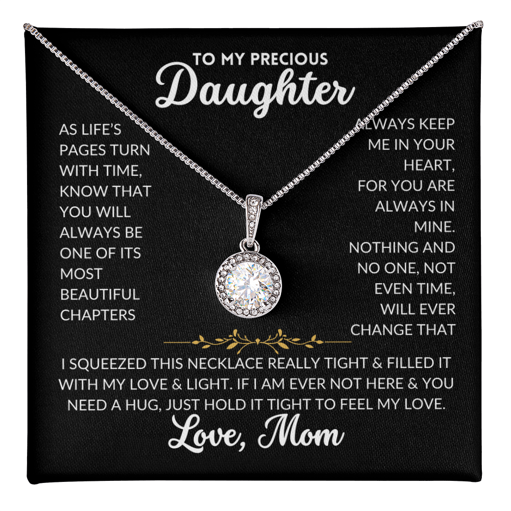 Eternal Hope Necklace - To My Daughter, From Mom (Black Background)