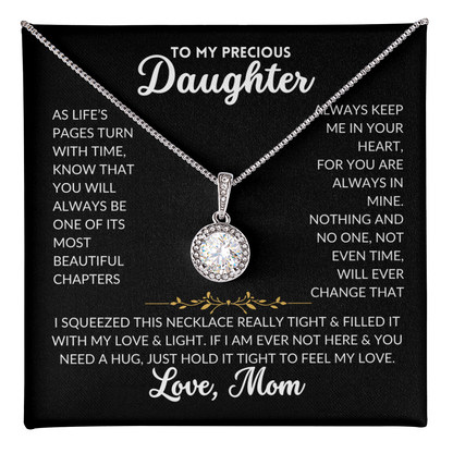 Eternal Hope Necklace - To My Daughter, From Mom (Black Background)