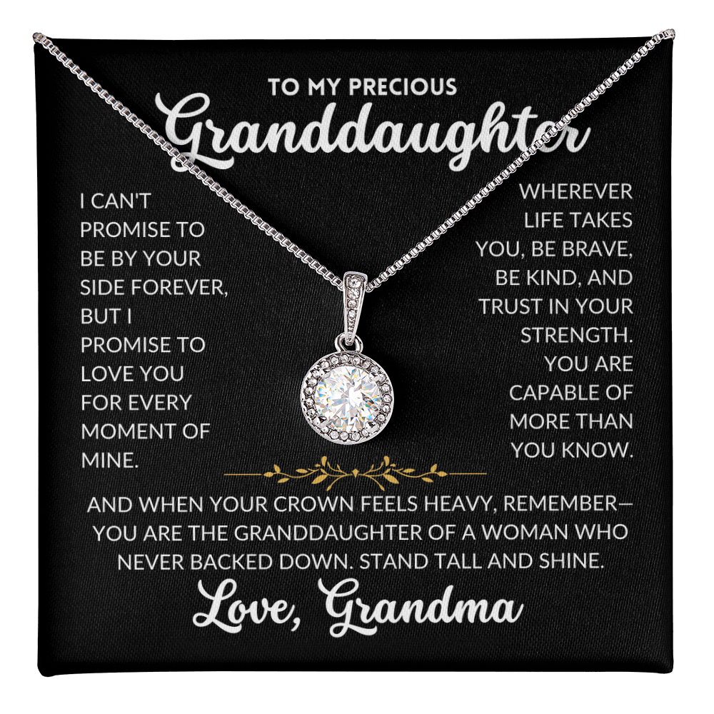 Eternal Hope Necklace - To Granddaughter, From Grandma (Black Background)