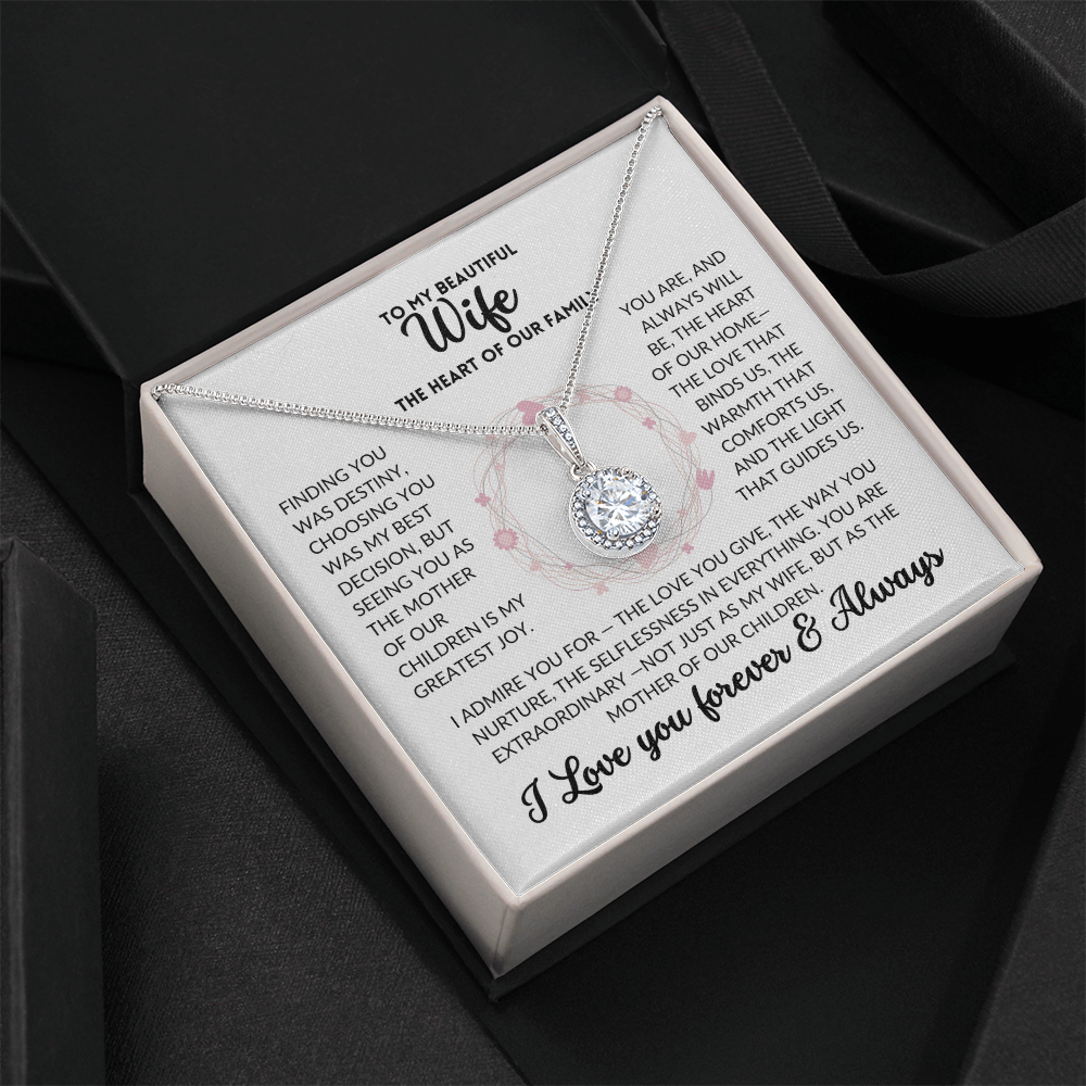 Eternal Hope Necklace - To My Wife, The Best Mom (White Background)