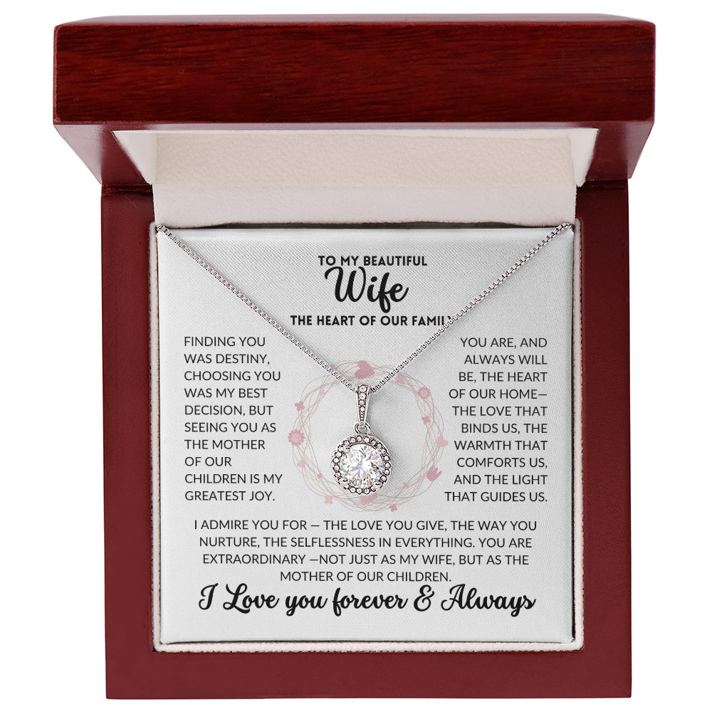 Eternal Hope Necklace - To My Wife, The Best Mom (White Background)
