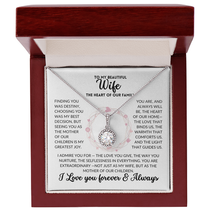 Eternal Hope Necklace - To My Wife, The Best Mom (White Background)