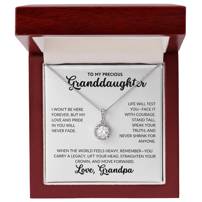 Eternal Hope Necklace - To My Granddaughter, From Grandpa (White Background)