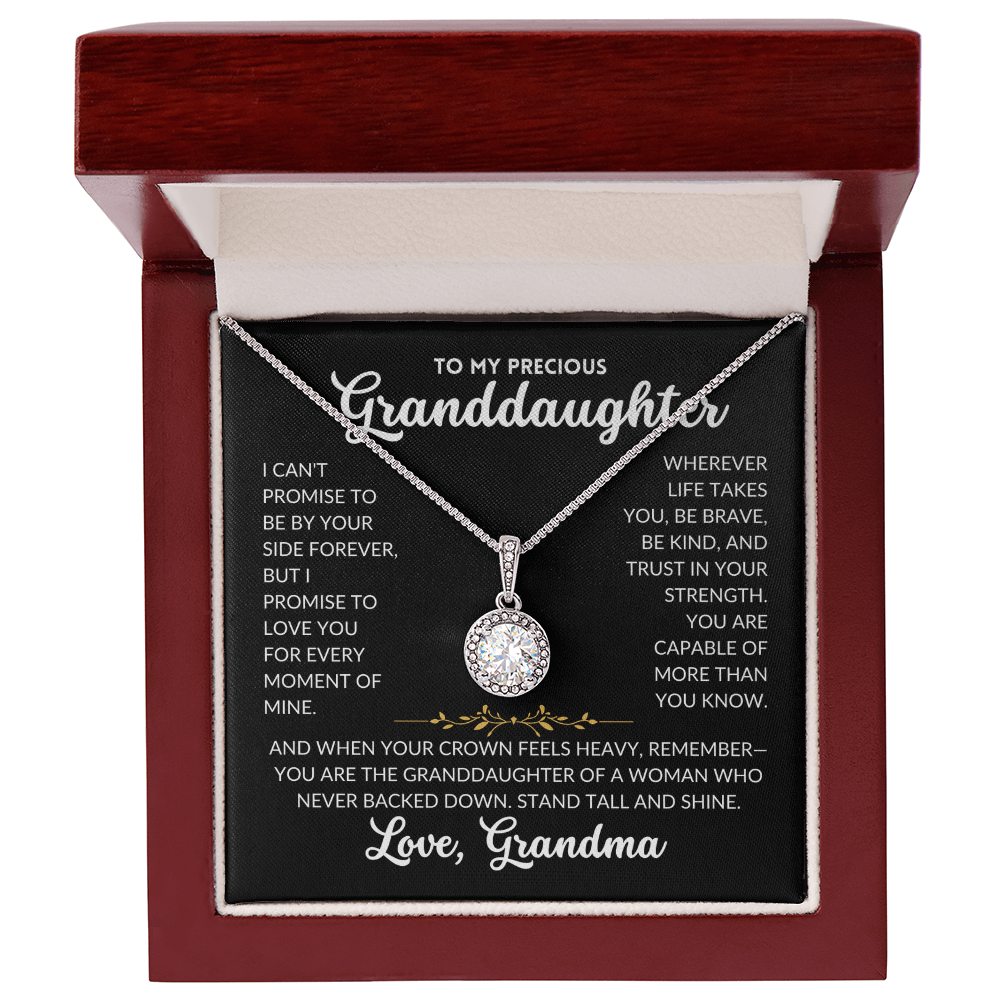 Eternal Hope Necklace - To Granddaughter, From Grandma (Black Background)