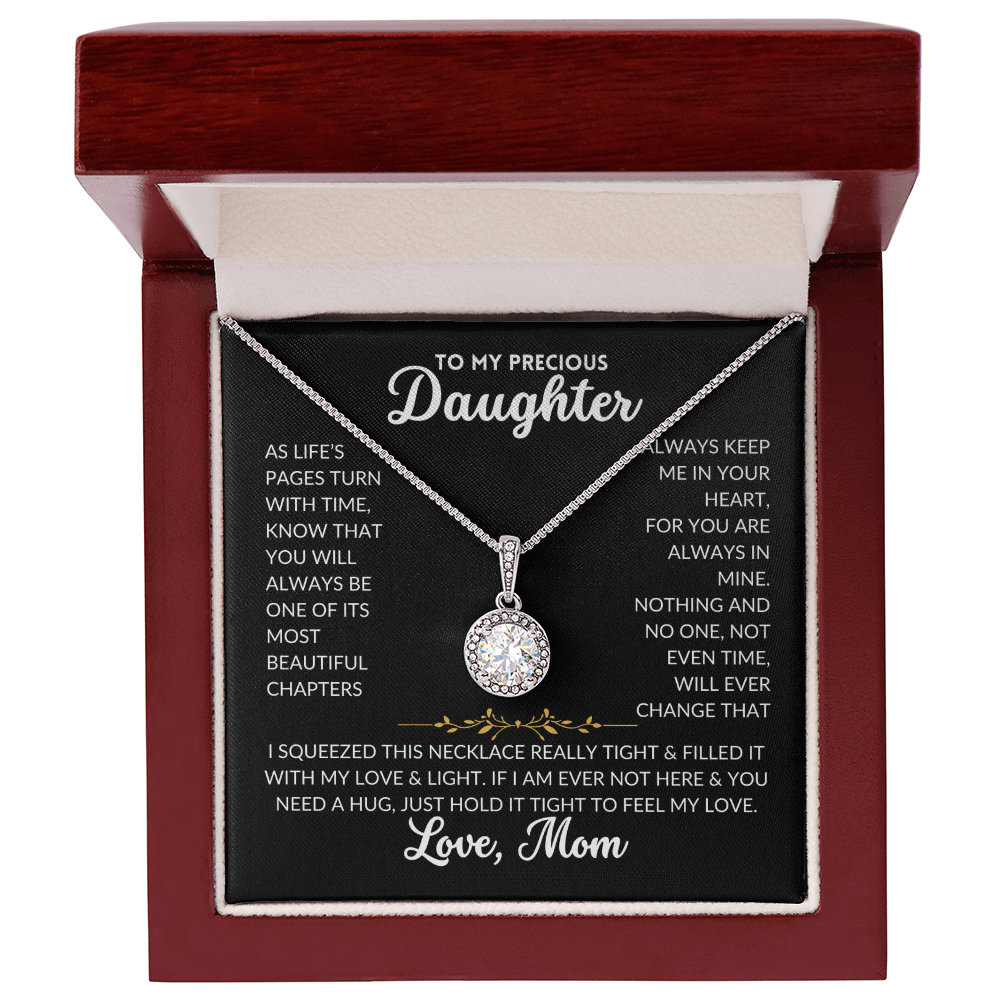 Eternal Hope Necklace - To My Daughter, From Mom (Black Background)