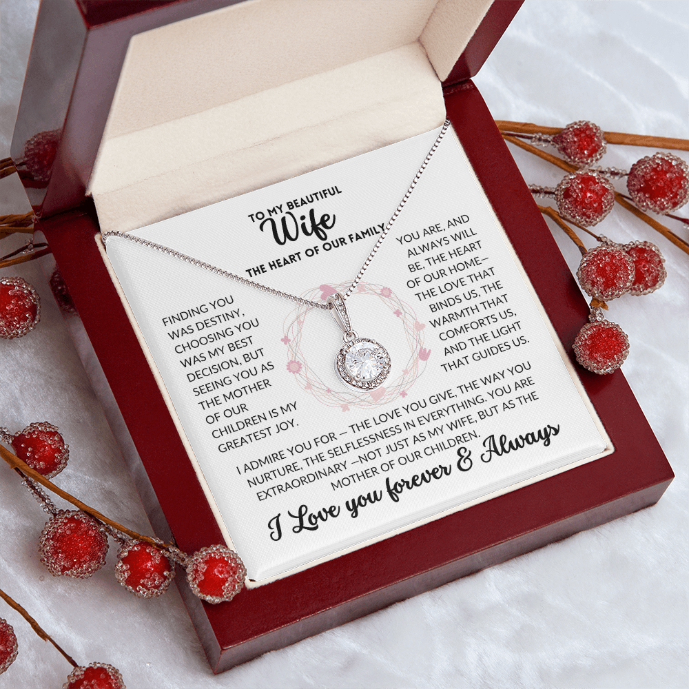Eternal Hope Necklace - To My Wife, The Best Mom (White Background)