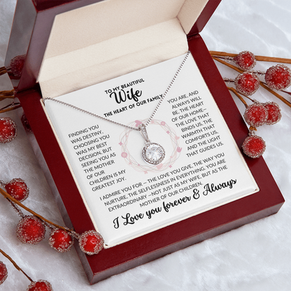 Eternal Hope Necklace - To My Wife, The Best Mom (White Background)