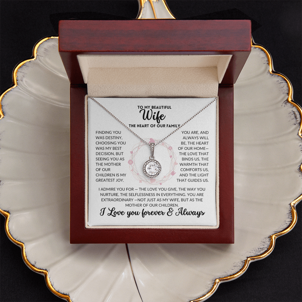 Eternal Hope Necklace - To My Wife, The Best Mom (White Background)