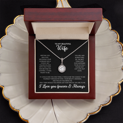 Eternal Hope Necklace - To My Wife (Black Background)