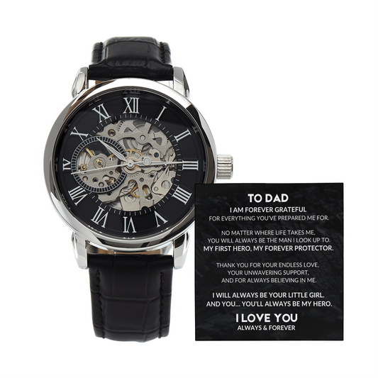Skeleton Watch - To My Dad, From Daughter
