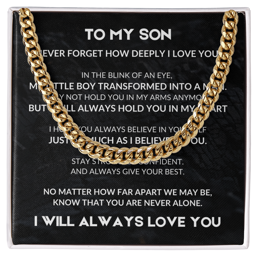 Cuban Link Chain - To My Son