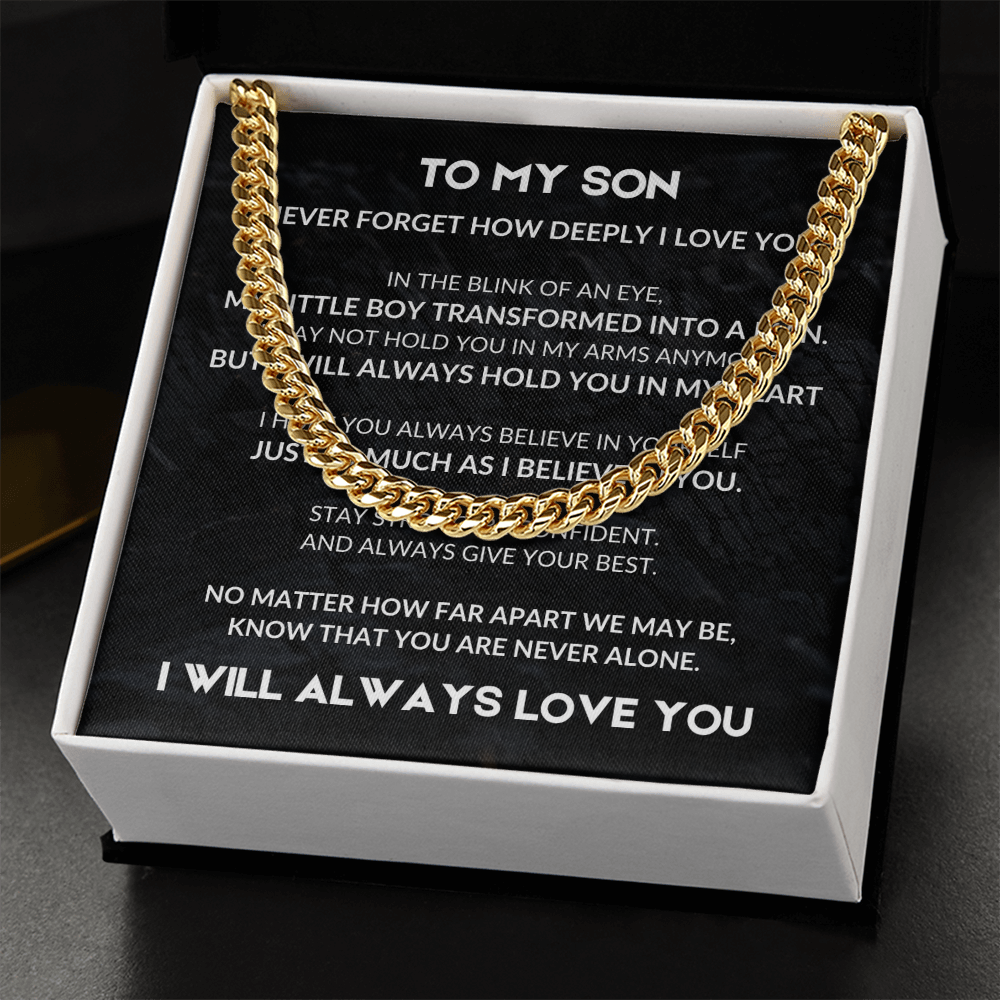 Cuban Link Chain - To My Son