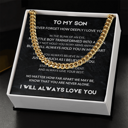 Cuban Link Chain - To My Son