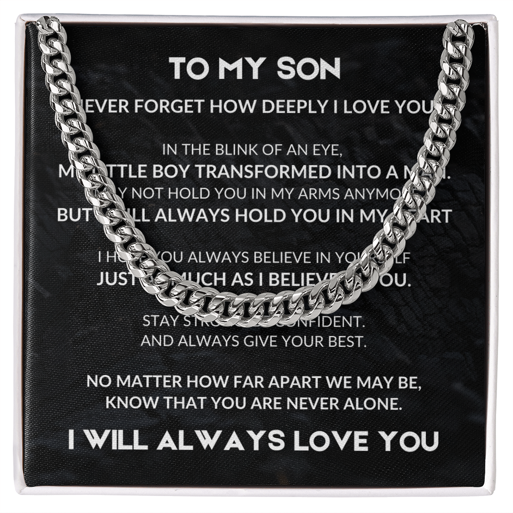 Cuban Link Chain - To My Son