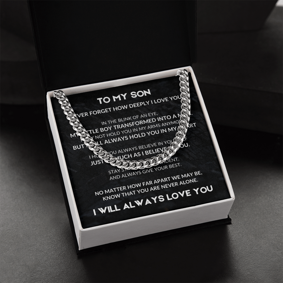 Cuban Link Chain - To My Son – Amy's Gift Haven