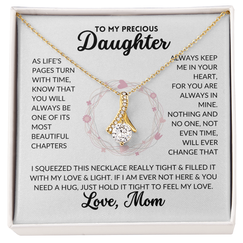 Serene Grace Necklace - To My Daughter, From Mom (White Background)